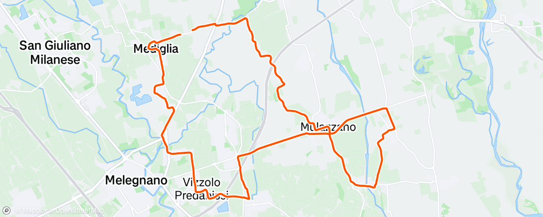 Map of the activity, Pedalata mattutina