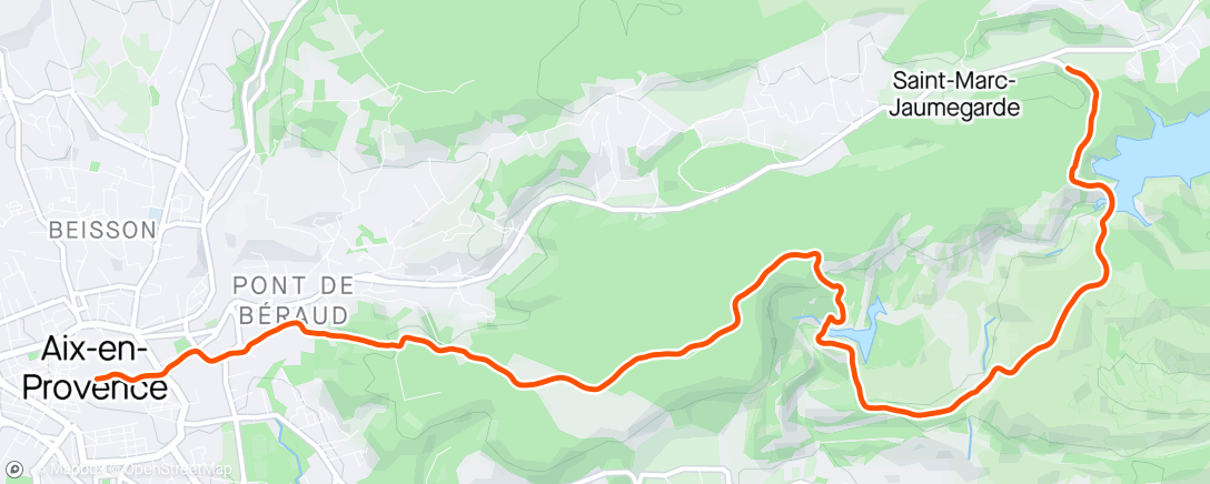 Map of the activity, Trail St Marc - Bimont EF