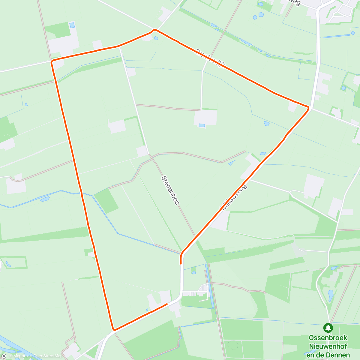 Map of the activity, Namiddagloop