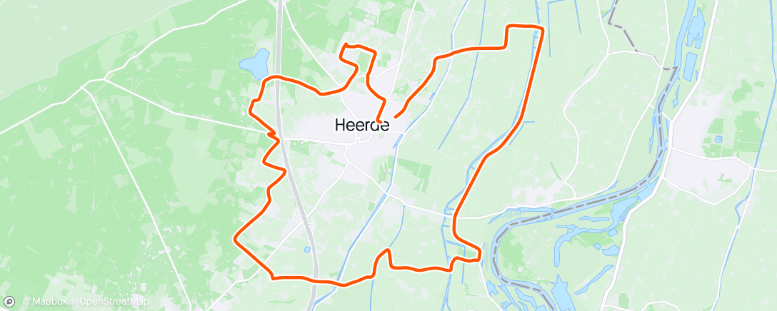 Map of the activity, Middagrit met Henny op de gewone fiets met ziekenbezoek.
