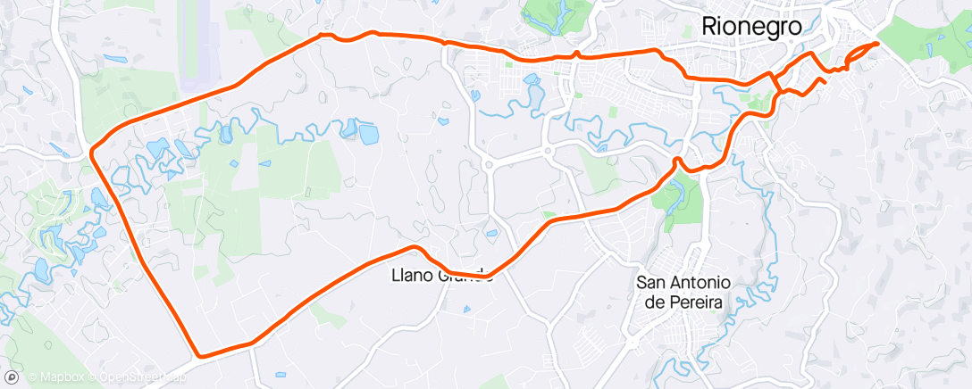 Map of the activity, Llanogrande