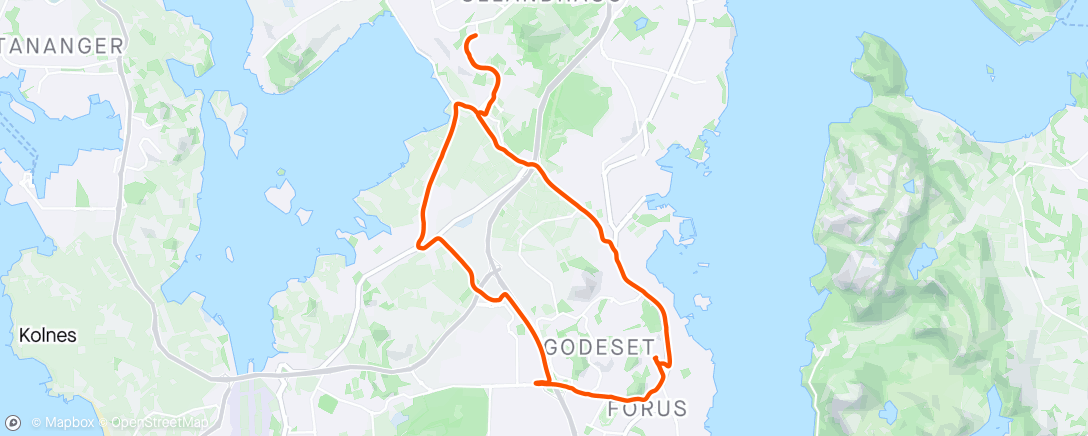 Mapa de la actividad, 6x 5min med Ida i Ullandhaug bakken