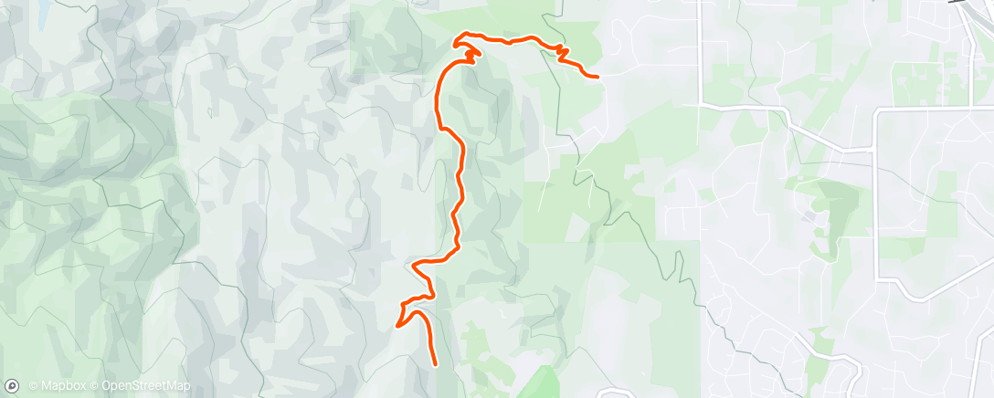 Map of the activity, Tuesday Evening Cycle