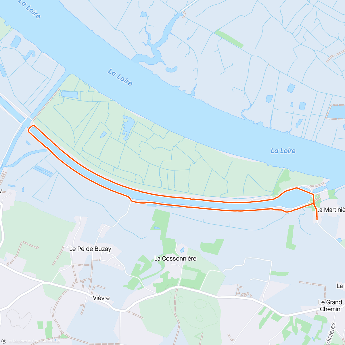 Map of the activity, Canal de la martiniere