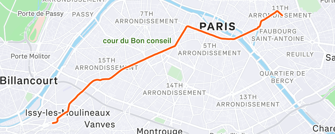 Map of the activity, Morning Gravel Ride