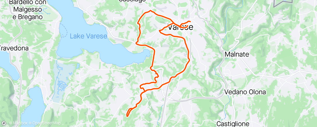 Map of the activity, BDay Ride