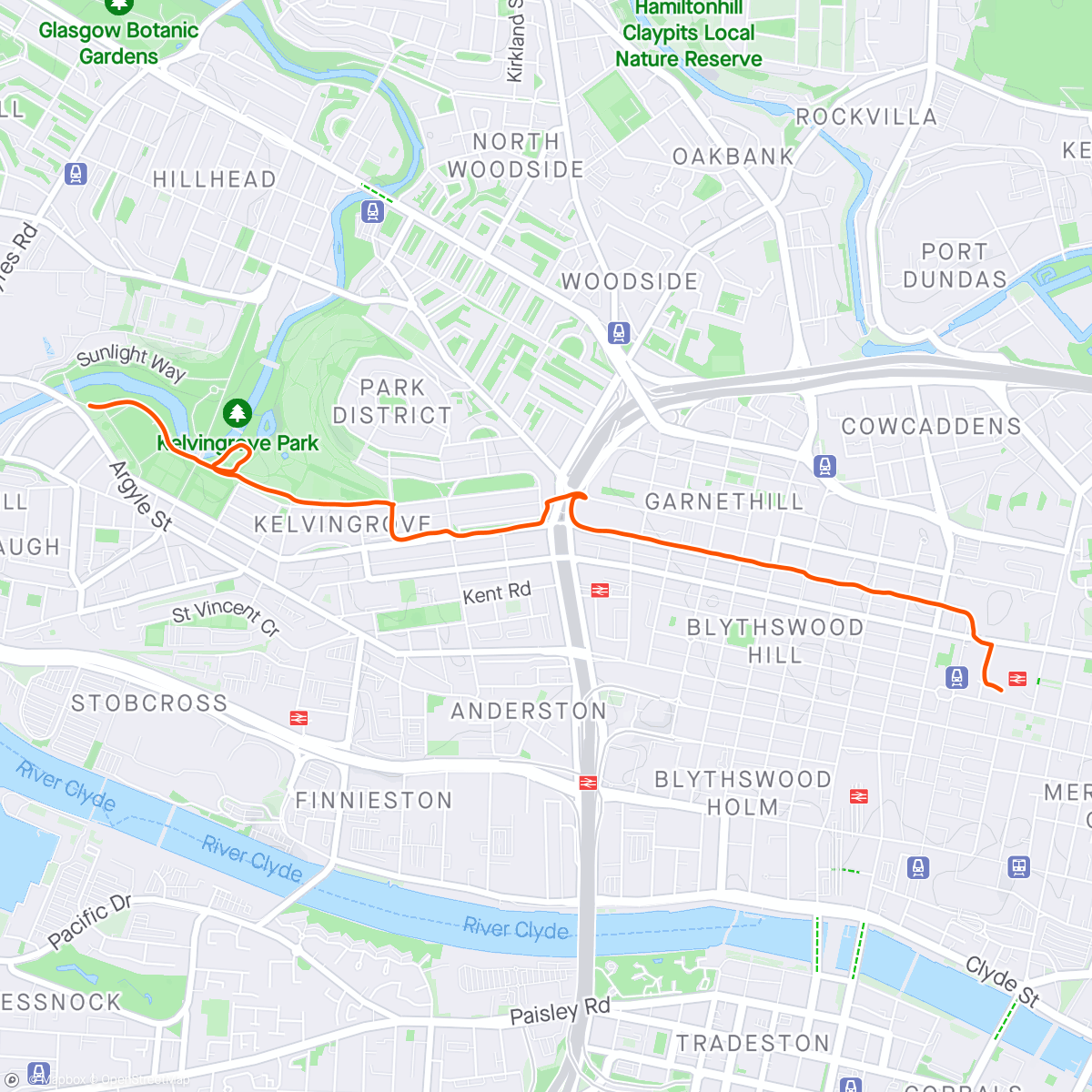 Map of the activity, HT550 getting to the start