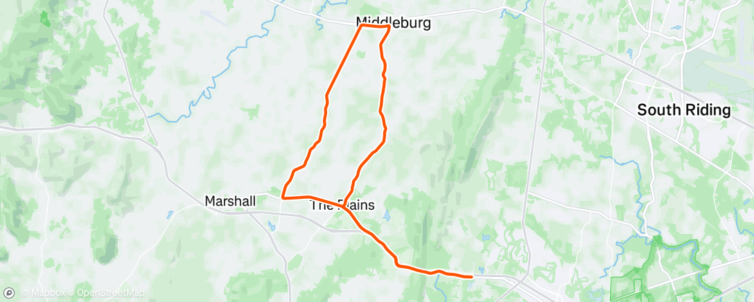Map of the activity, Lunch Ride