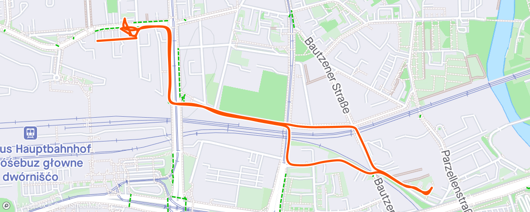 Map of the activity, Cottbus Fahrt