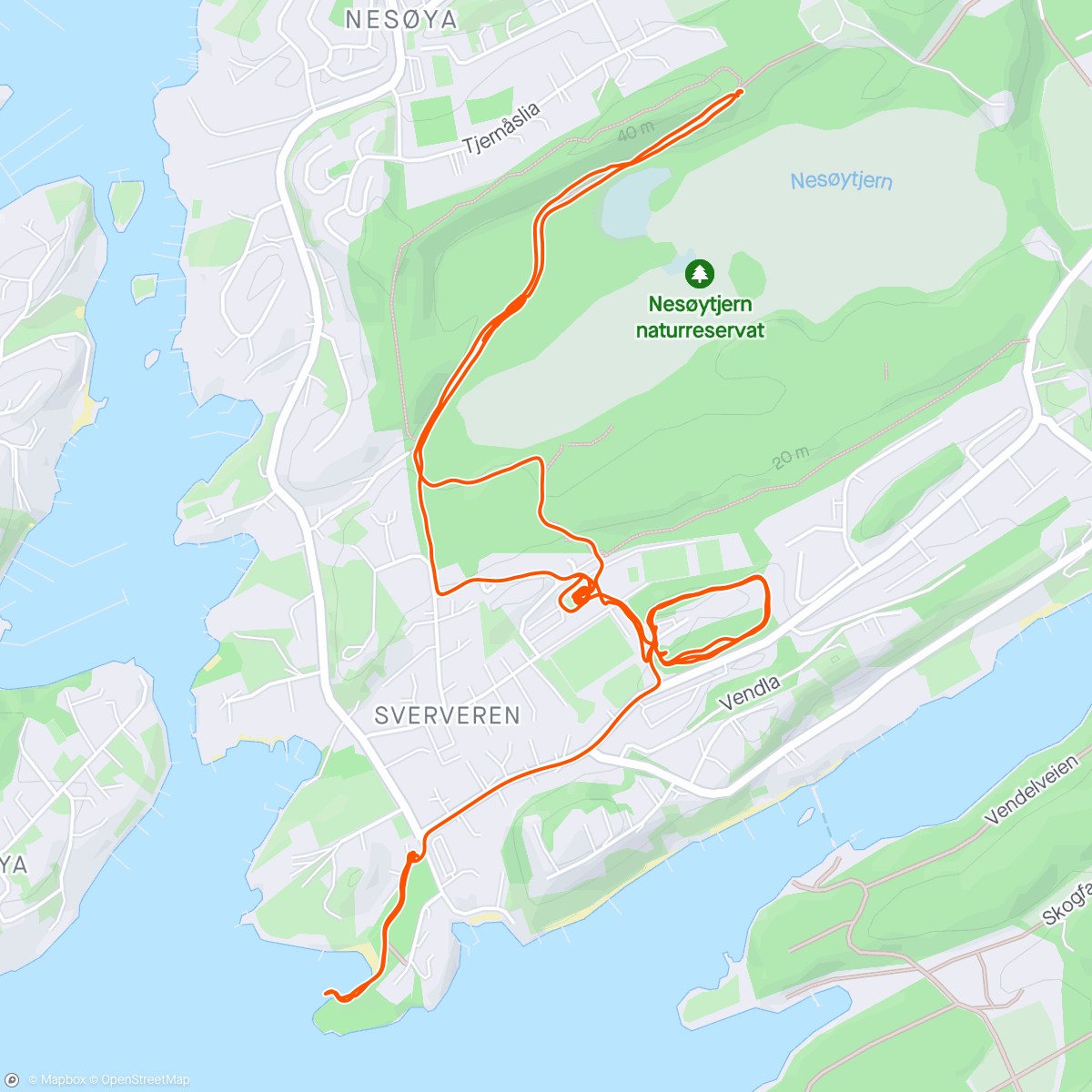 Map of the activity, 60 min KoS med HIT på Tirsdag