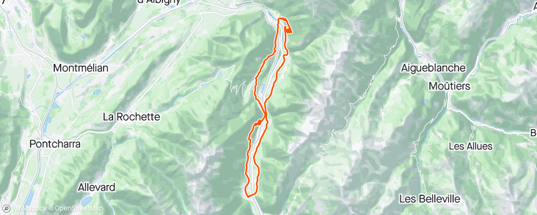 Map of the activity, 3 klimmetjes rondje