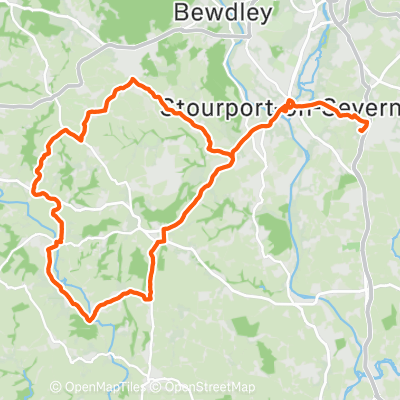 Dunley turn - Rock - Shelsey - great whitley | 52.2 km Cycling Route on ...