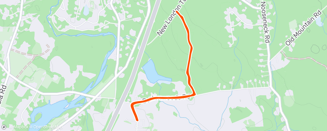 Map of the activity, Lunch Run