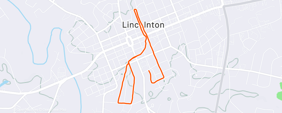 Map of the activity, Frosty 5K