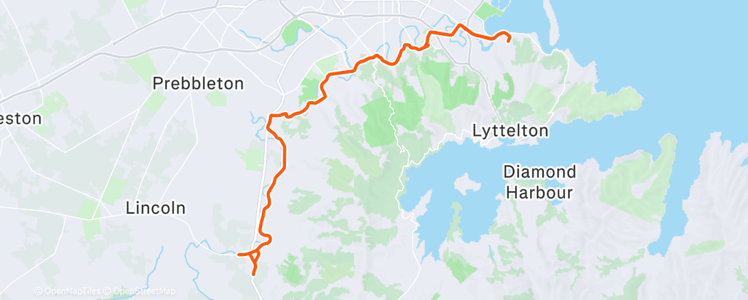 Mappa dell'attività Lunch Ride