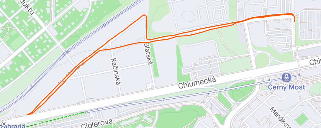 Карта физической активности (Night Run)