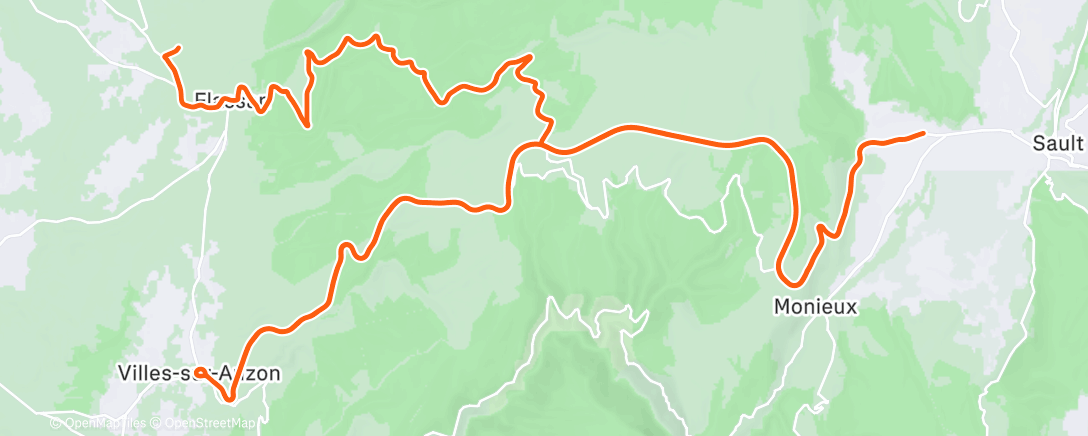 Карта физической активности (Hors saison mon idée triple ascension col des Abeilles 🤪)