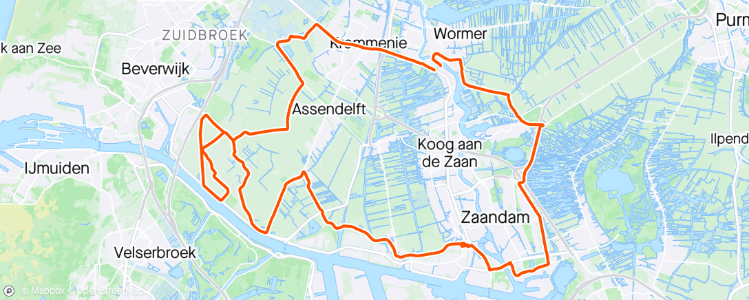 Map of the activity, Lekker rondje fvw.