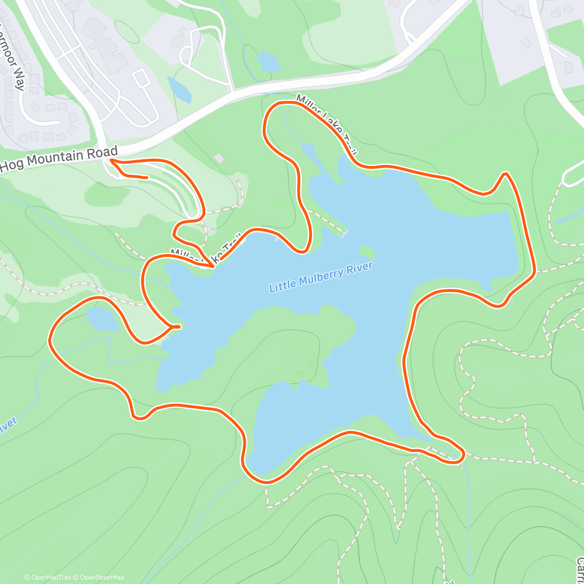 Map of the activity, Santa Walk