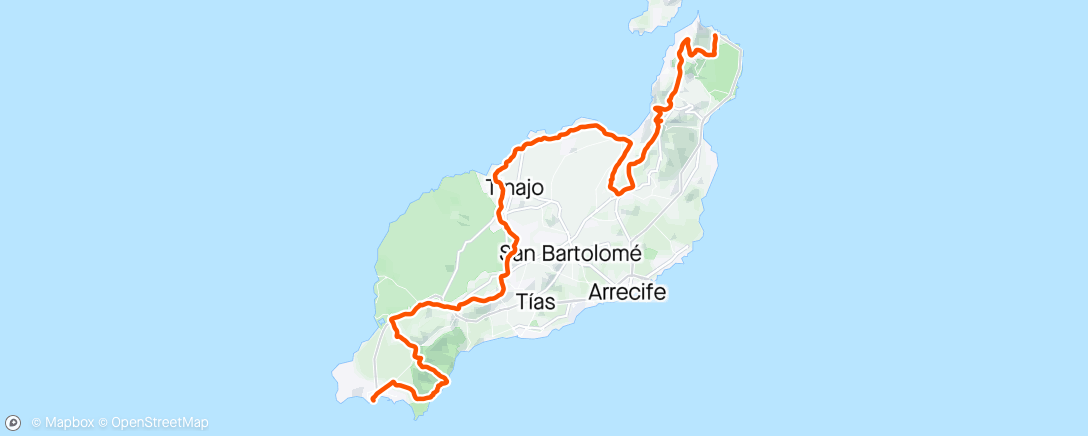 Map of the activity, Gran guanche - Lanzarote