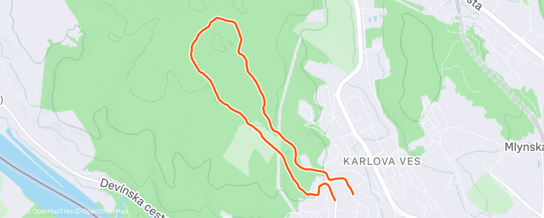 Map of the activity, Morning Run
