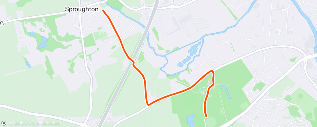 Map of the activity, Morning Run