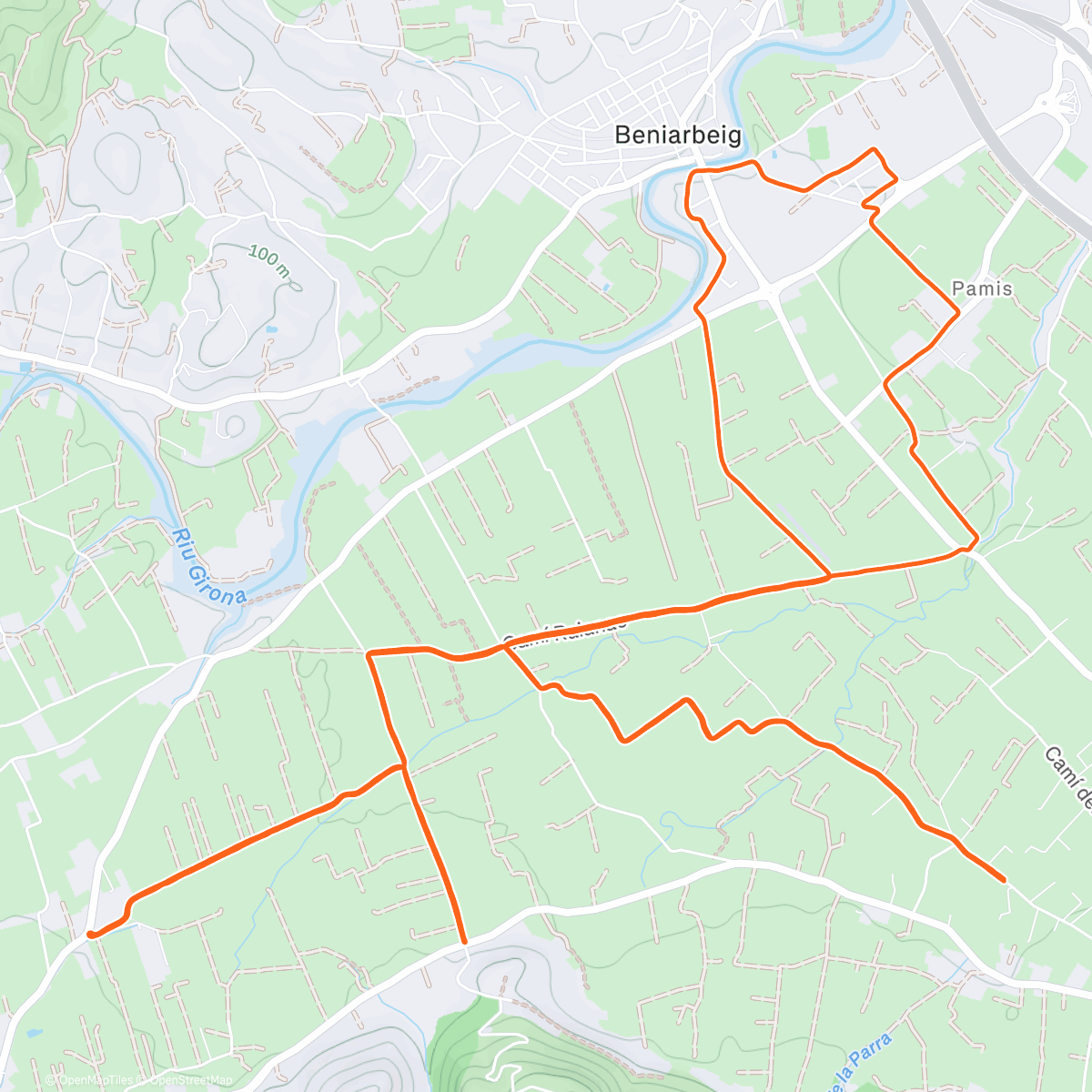 Map of the activity, Carrera de mañana