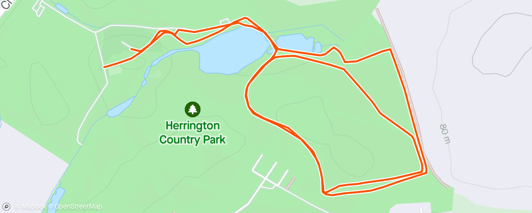 Map of the activity, Parkrun Course Inspection Bike Full Route - Cyclemeter
