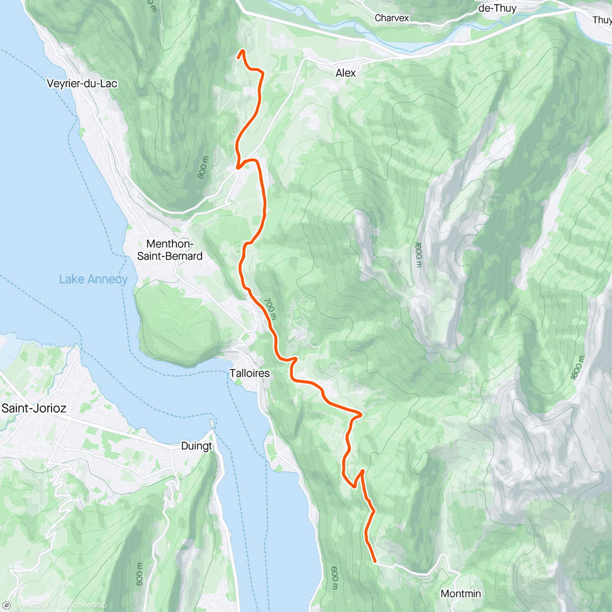 Map of the activity, My next door neighbor invited me for a spin up to Col de La Forclaz.