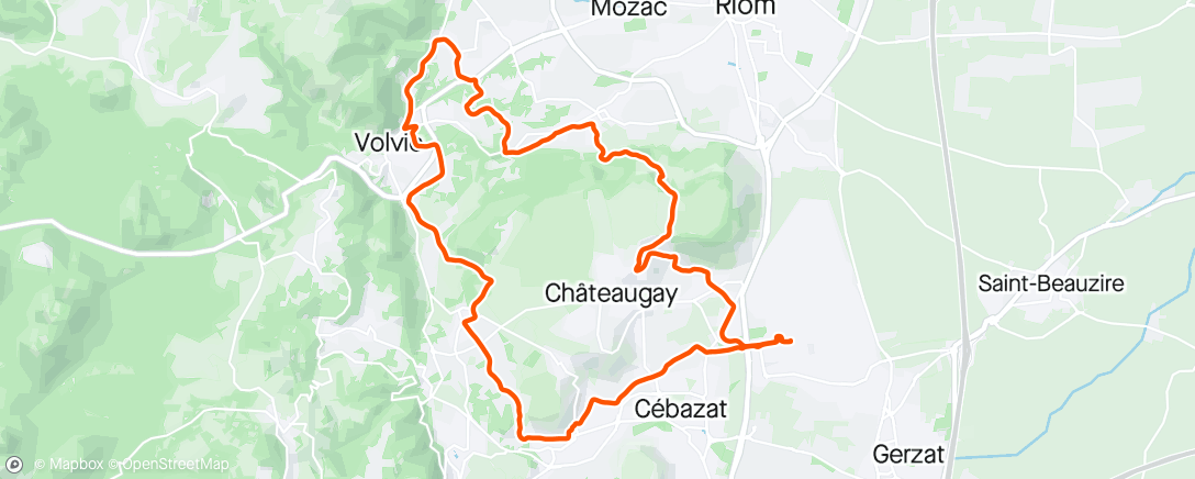 Mapa da atividade, Sortie VTT dans l'après-midi