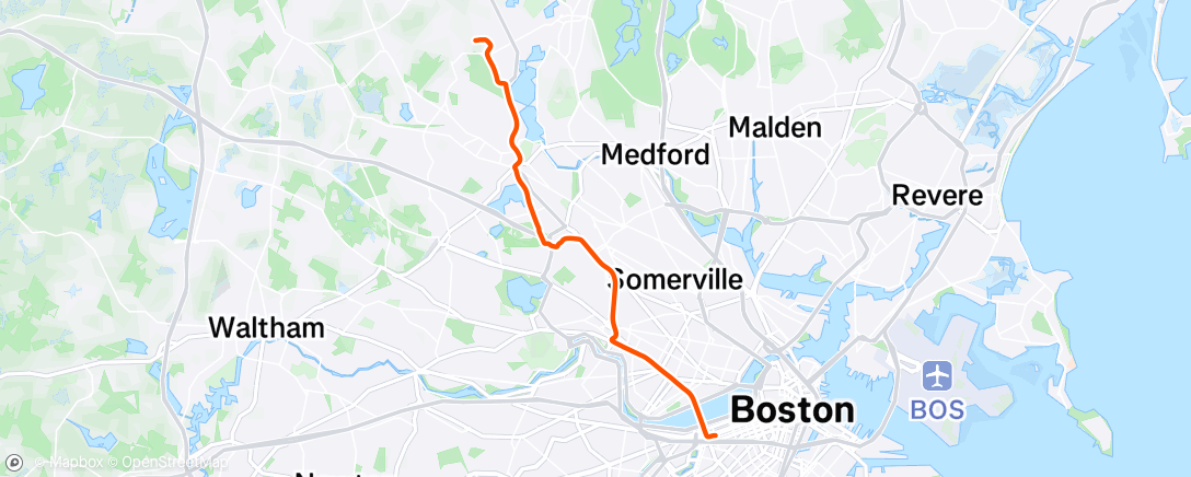 Map of the activity, Afternoon Ride