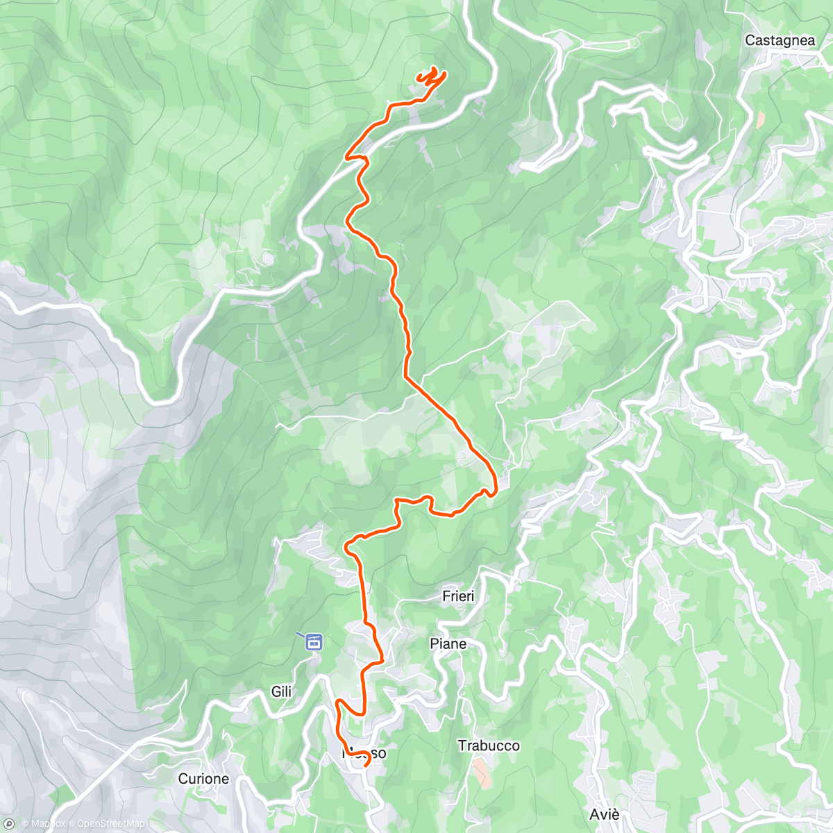 Map of the activity, Mosso vertical San Bernardo - 3rd