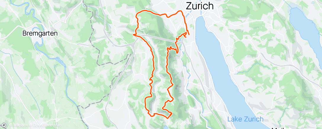 Mapa de la actividad (Mountainbike-Fahrt am Abend)