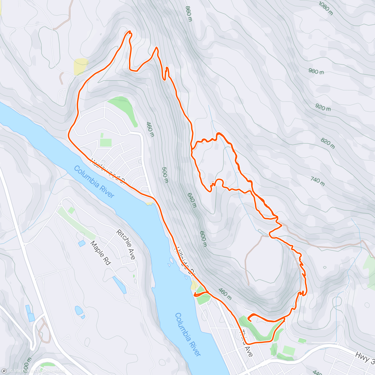 Map of the activity, Bluffs brawns'ing