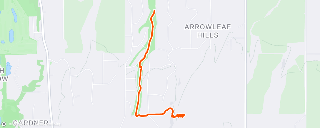 Map of the activity, Afternoon Mountain Bike Ride