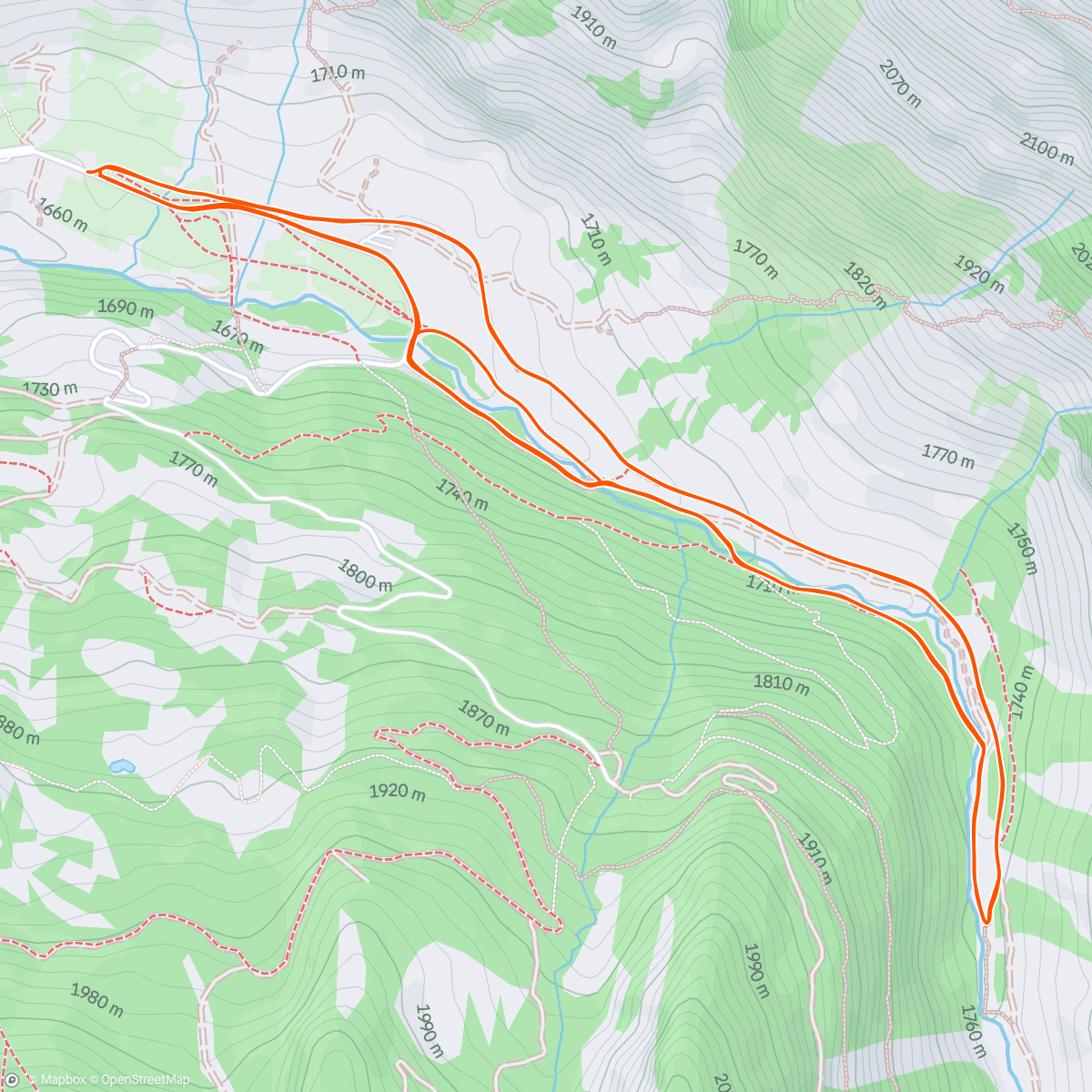 Map of the activity, Ski de fond ce matin