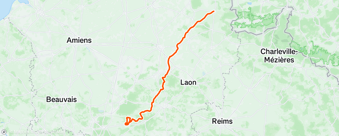 Map of the activity, Mittagsradfahrt