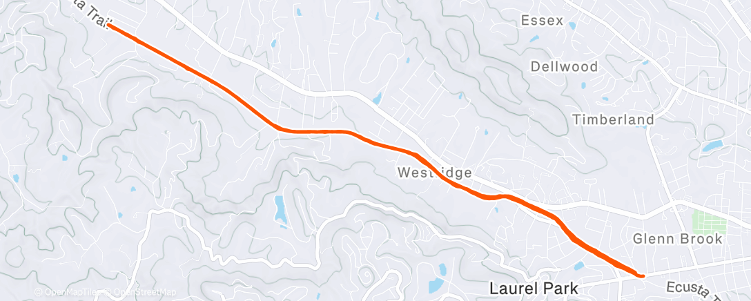 Map of the activity, Ecusta flow