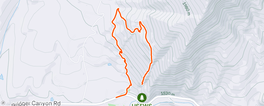 Map of the activity, Lunch Hike
