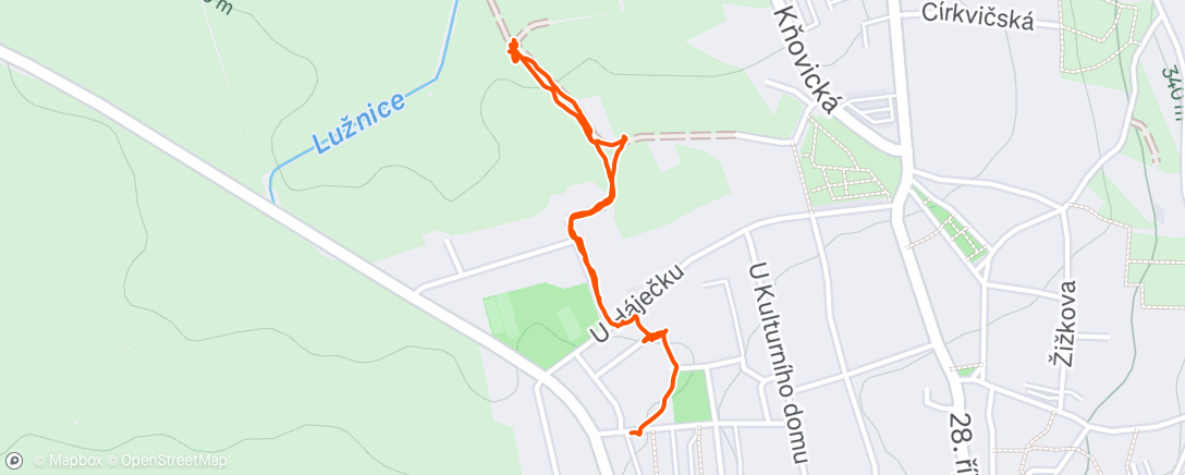 Map of the activity, Morning Run