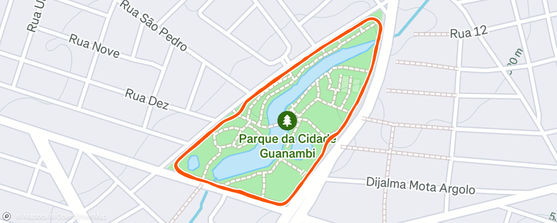 Map of the activity, Corrida matinal