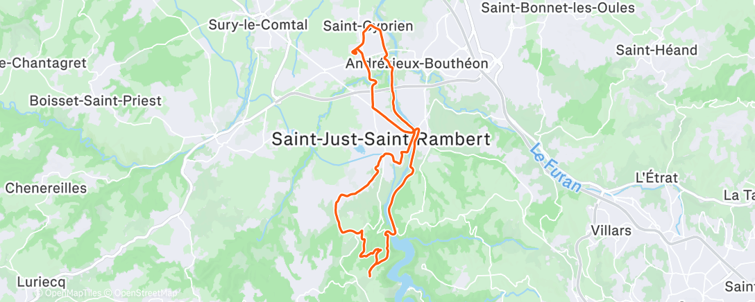 Map of the activity, Entrainement école de VTT - Endurance avec 12 motivés