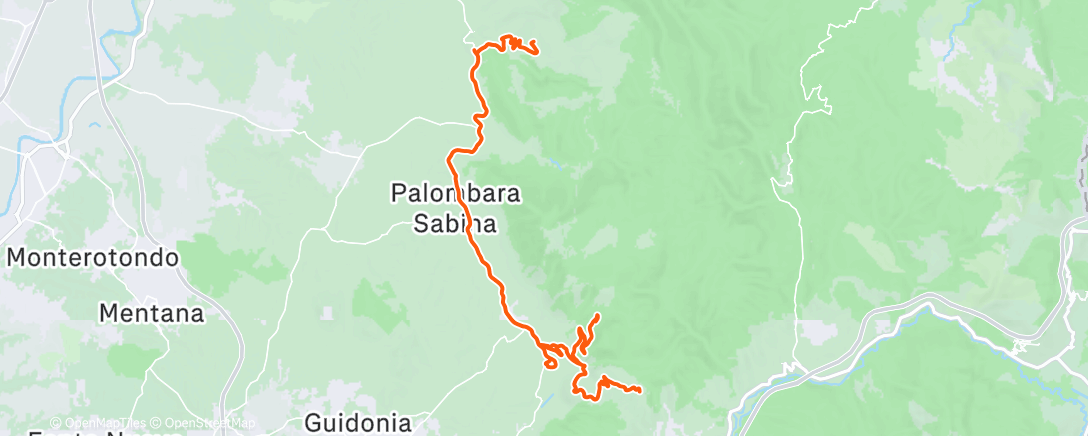 Map of the activity, Pedalata mattutina
