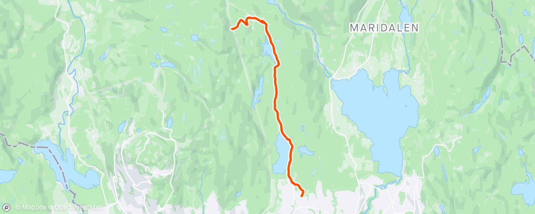 Map of the activity, Løpe strek før Turbandagen