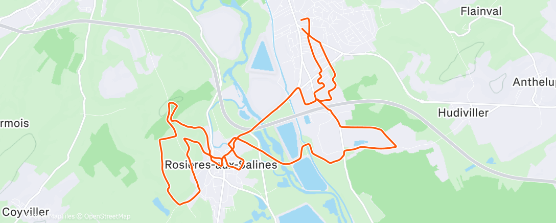 Map of the activity, Sortie VTT le matin
