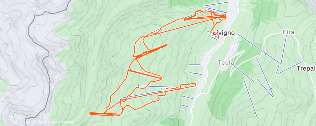 Map of the activity, Morning Alpine Ski