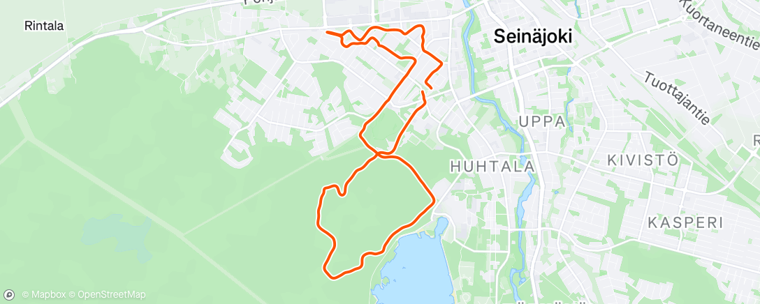 Map of the activity, Päivystäjän iltalenkki
