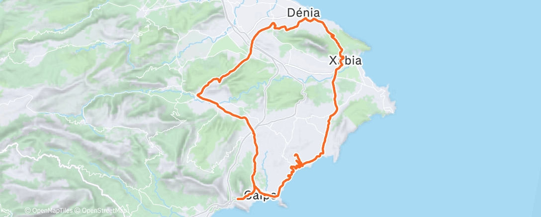 Map of the activity, Fietsen