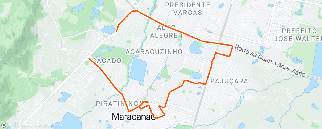 Mapa de la actividad (Jaçanaú - Pajuçara - Centro Maracanaú!)