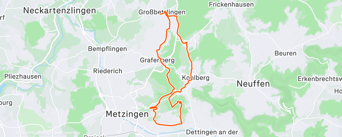 Map of the activity, Fahrt am Nachmittag